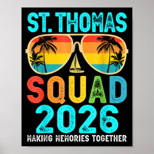 St Thomas Squad 2026 Urlaub Freunde Familie Poster