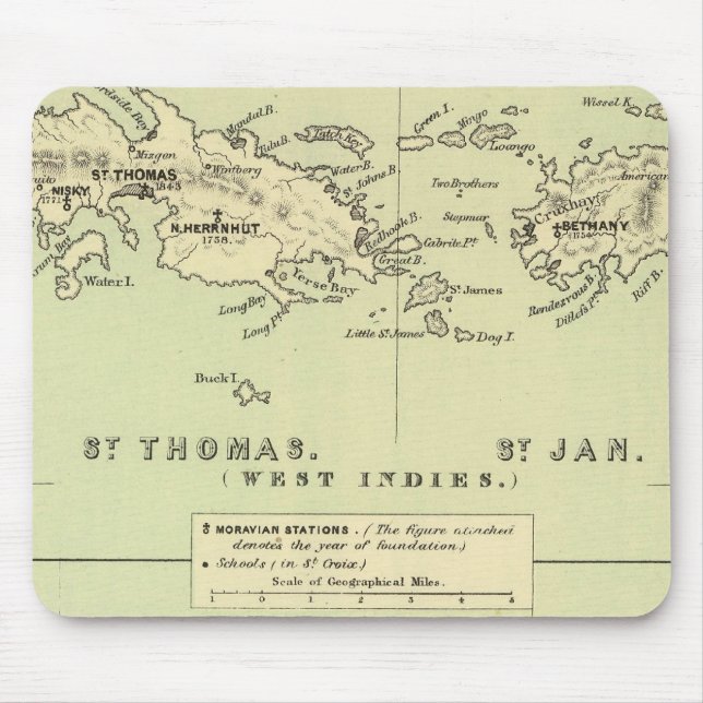 St. Thomas, St. Jan, St. Crook Mousepad (Vorne)