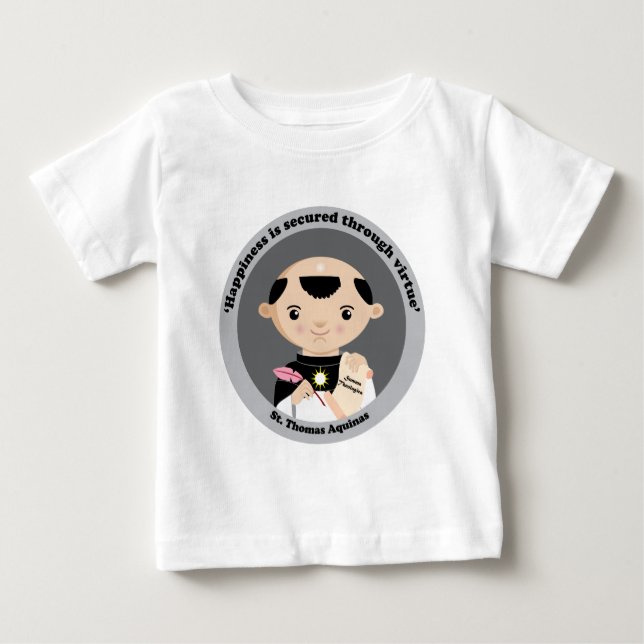 St Thomas Thomas von Aquin Baby T-shirt (Vorderseite)