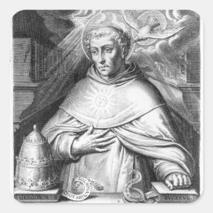 St Thomas Thomas von Aquin Quadratischer Aufkleber