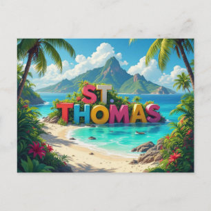 St. Thomas Traum Postkarte