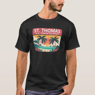 St Thomas U.S. Jungfrau Islands Retro Emblem T-Shirt