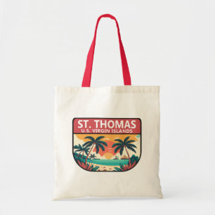 St Thomas U.S. Jungfrau Islands Retro Emblem Tragetasche