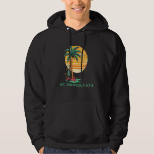 St. Thomas U.S.V.I. US Virgin Islands Souvenir Url Hoodie