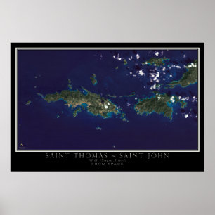 St. Thomas und St. John Jungfrau Islands - Satelli Poster