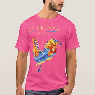 St Thomas USVI Blume Hibiskus Hühnerfleisch T-Shirt