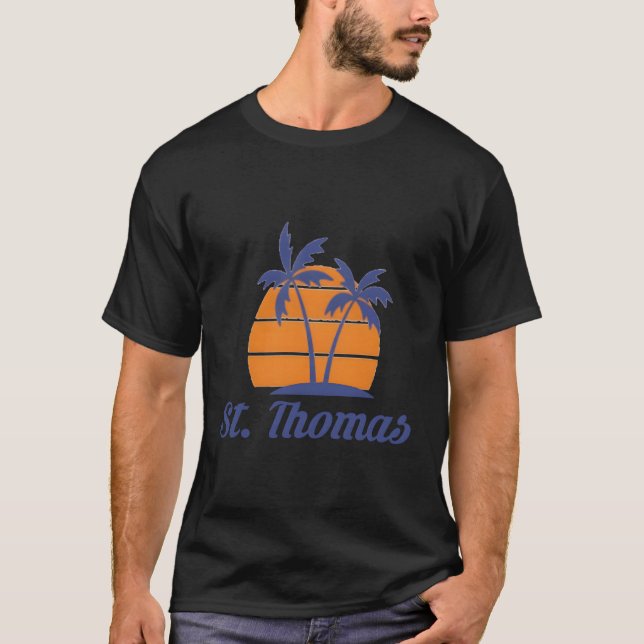 St. Thomas Usvi Jungfrau Islands Caribbean Beach T T-Shirt (Vorderseite)