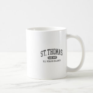 St Thomas Usvi T-Shirt Text Herren Damen Urlaub S Kaffeetasse