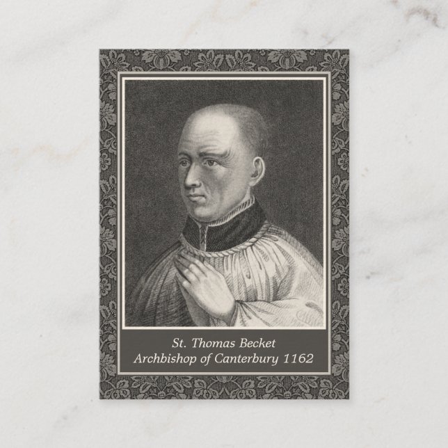 St- Thomashaken der Canterbury-Gebets-heiligen Visitenkarte (Vorderseite)