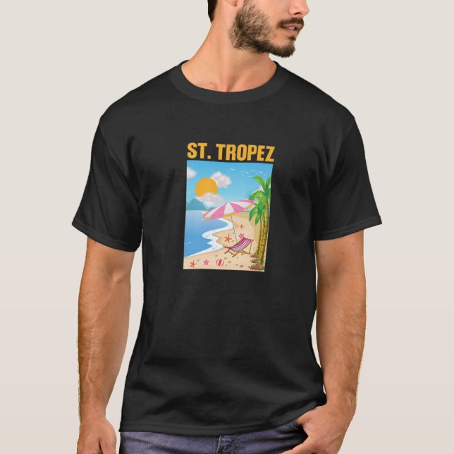 St Tropez Cote D'azur Cannes Paris Frankreich T-Shirt (Vorderseite)