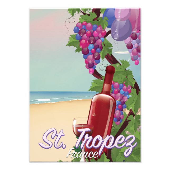 st. Tropez France Weinprospekt Fotodruck (Vorne)