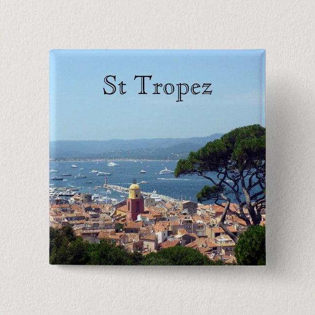 St Tropez Frankreich Button (Vorderseite)