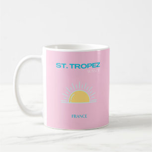 St Tropez, Frankreich, Preppy, Pink Kaffeetasse