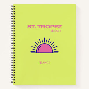 St Tropez, Preppy, Green Notizbuch