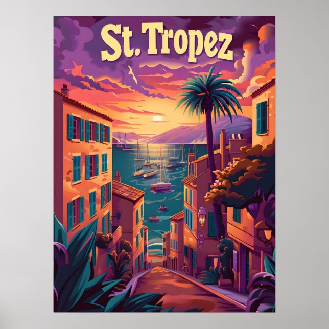 St.Tropez Sunset Poster (Vorne)