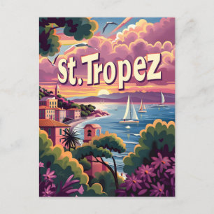 St.Tropez Sunset Postkarte