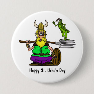 St. Urho Buttons mit Peace Grasshopper