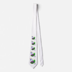St. Urho-Day-Krawatte mit Betrunkenem Grasshopper Krawatte