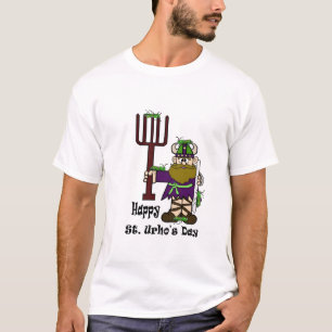 St.Urho mit Losen des Heuschrecken-T - Shirt