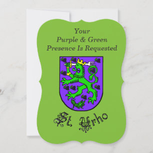 St. Urho-Party Einladung mit Wappen