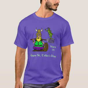 St. Urho T - Shirt mit Peace Grasshopper
