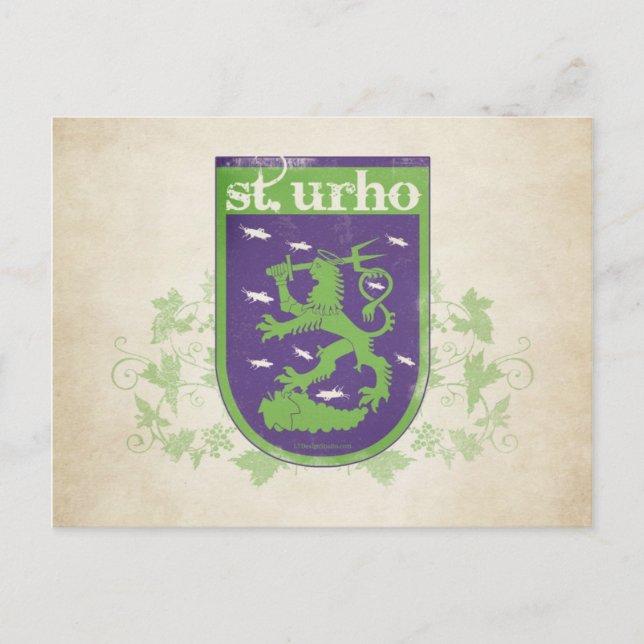 St. Urho-Wappen - Postkarte (Vorderseite)