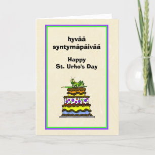St. Urho's Day Birthday Card März 16. Karte