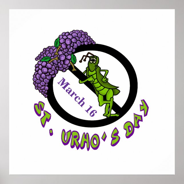 St. Urho's Day Grasshopper Ban Poster (Vorne)