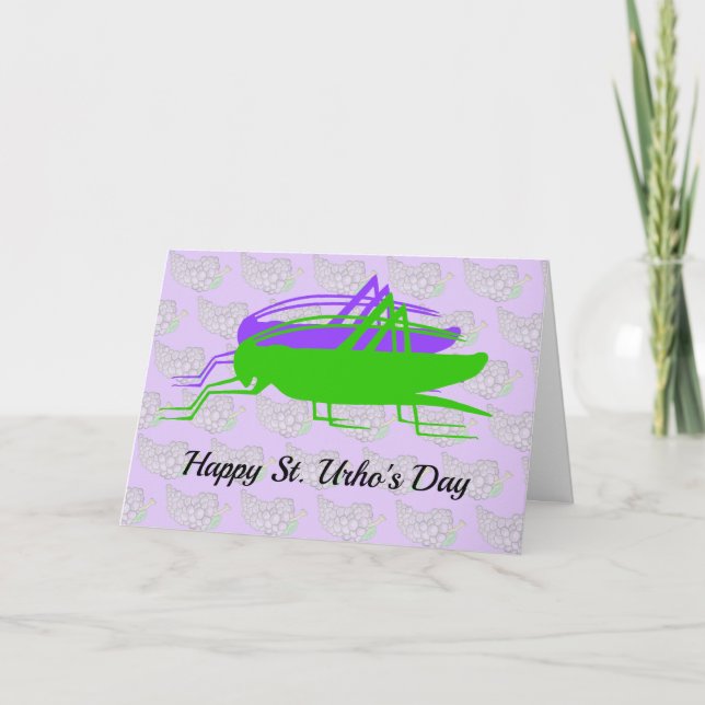 St. Urho's Day Grasshopper Card Karte (Vorderseite)