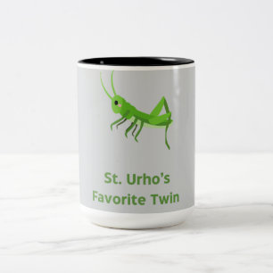 St. Urho's Favorite Twin Grasshopper Zweifarbige Tasse