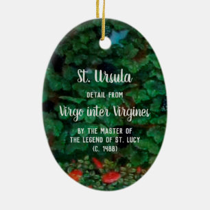 St. Ursula Reading (Detail; M 070) Keramik Ornament