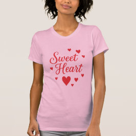 St. Valentines Day Sweet Heart Pink  T-Shirt