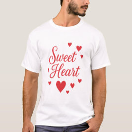 St. Valentines Day Sweet Heart White T-Shirt
