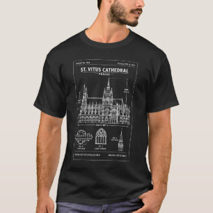 St.-Veits-Dom Prag Bauplan T-Shirt