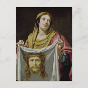 St. Veronica Holding des Heiligen Schleides Postkarte