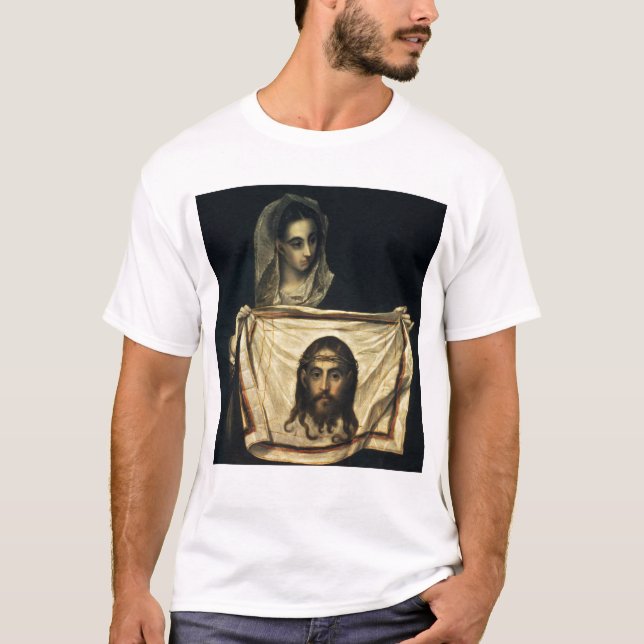 St.Veronica mit dem Heiligen Schleier T-Shirt (Vorderseite)