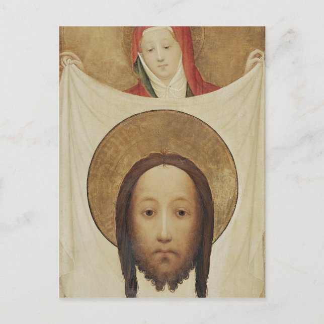 St. Veronica mit dem Sudarium, c.1420 Postkarte (Vorderseite)