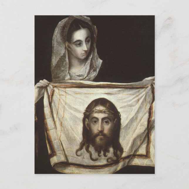 St. Veronica Mit dem Tuch von El Greco Postkarte (Vorderseite)