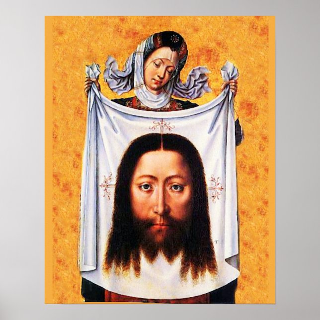 St Veronica Veil Shroud Heiliges Gesicht 01A Poste Poster (Vorne)