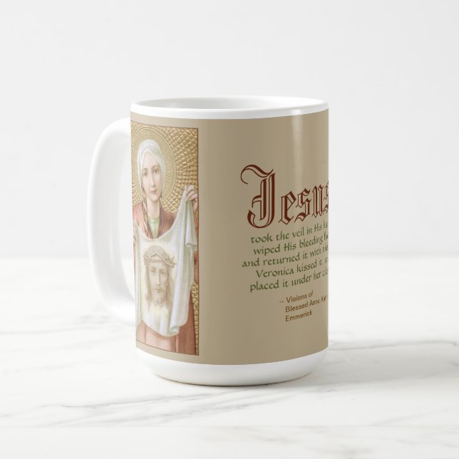St. Veronica von Jerusalem (JM 60; Stil 1) Kaffeetasse (Vorderseite Links)