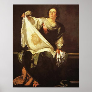 St. Veronicas Veil Heilige Gesichtshälfte Bild 03B Poster