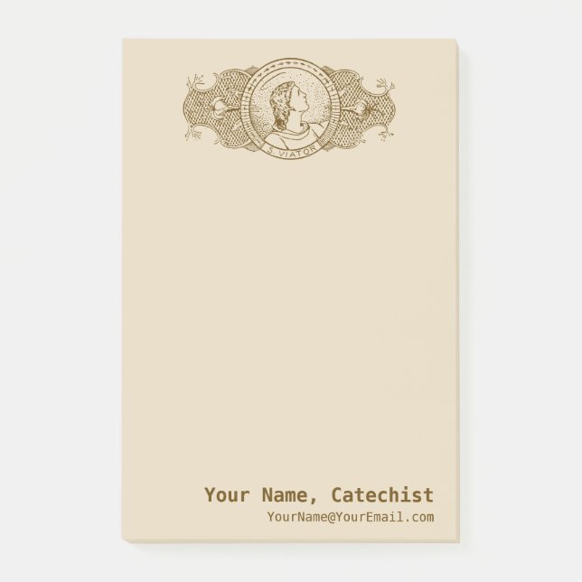 St. Viator of Lyon, der Katechist (LD 001) Post-it Klebezettel (Vorderseite)