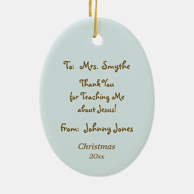 St. Viator von Lyon, der Katechist (BF 02) Keramik Ornament (Hinten)