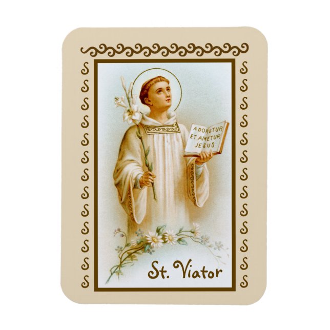 St. Viator von Lyon, der Katechist (BF 02) Magnet (Vertikal)