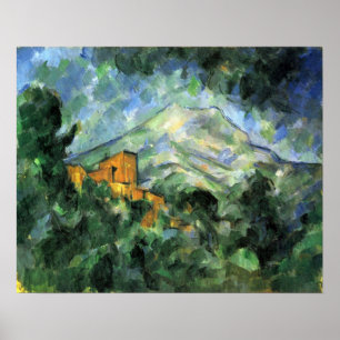St Victoire und Chateau Noir durch Paul Cezanne Poster