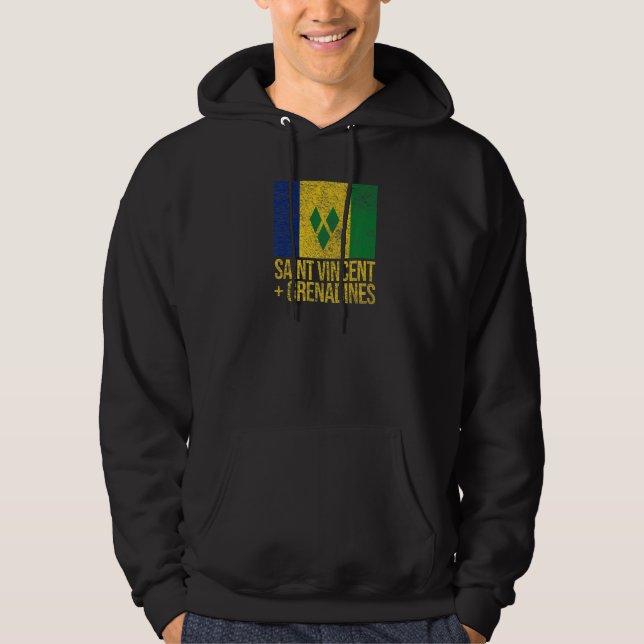ST VINCENT AND THE GRENADINES FLAG HOODIE (Vorderseite)