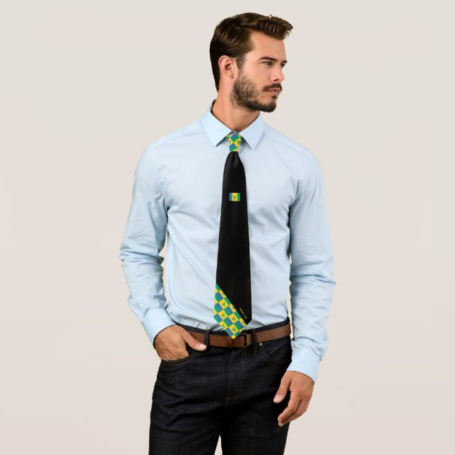 ST VINCENT Christlich Scripture John 3:16 BLACK Krawatte (Beispiel)