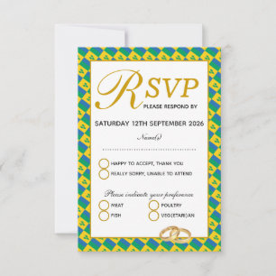 ST VINCENT Christliche Hochzeitungs-RSVP-Antwortka RSVP Karte