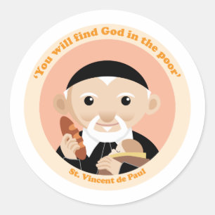 St. Vincent de Paul Runder Aufkleber