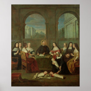 St. Vincent de Paul und die Schwestern der Wohltät Poster